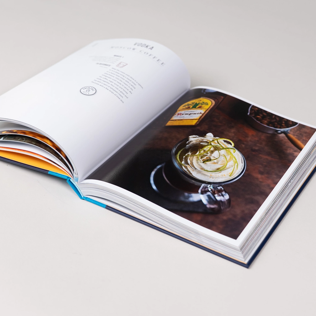 An interior spread on how to make a vodka-based drink.